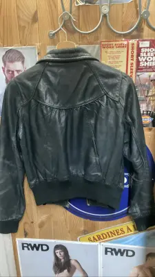 Veste en cuir noir Yes or No — photo 4