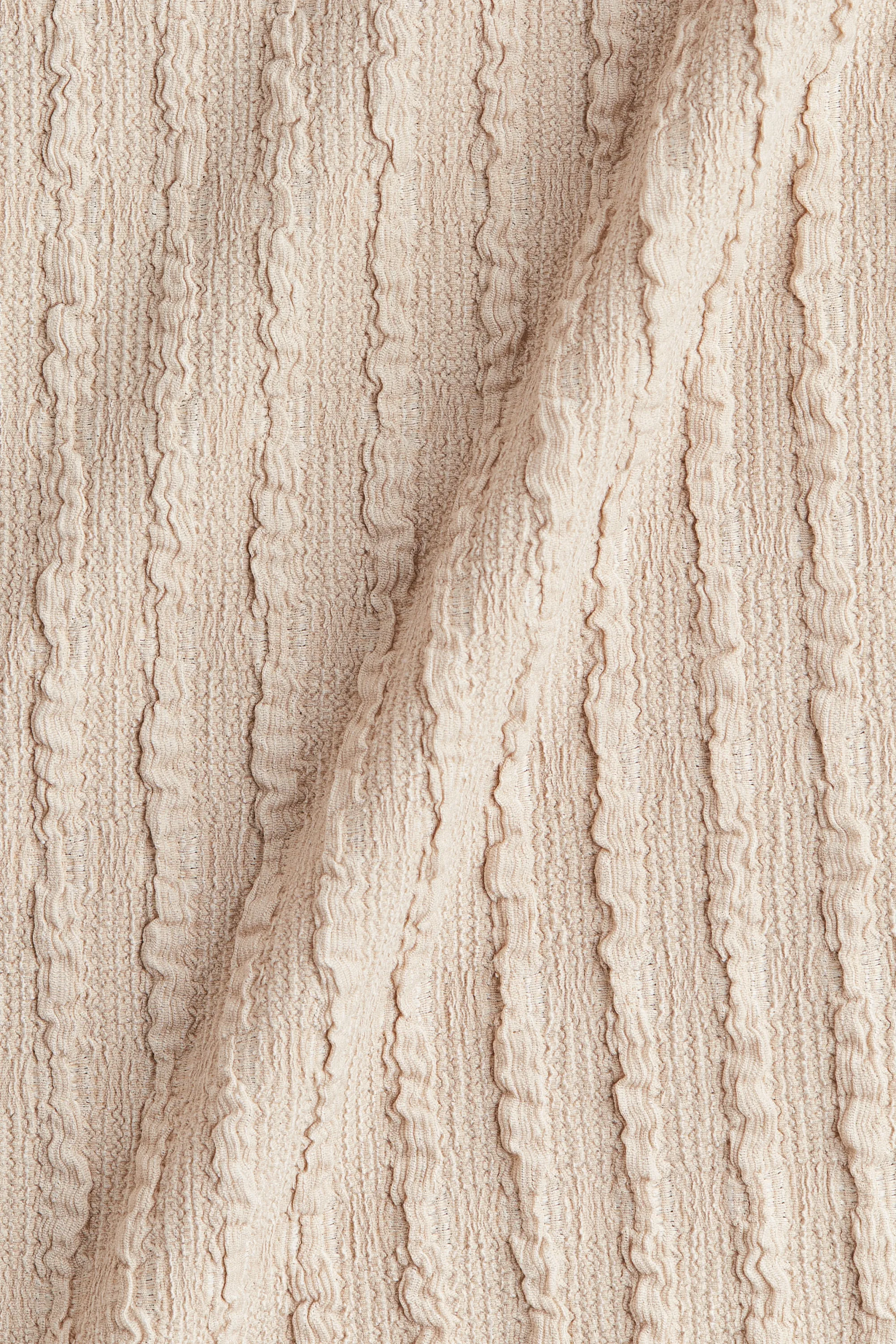 Robe bandeau en jersey texturé - Beige