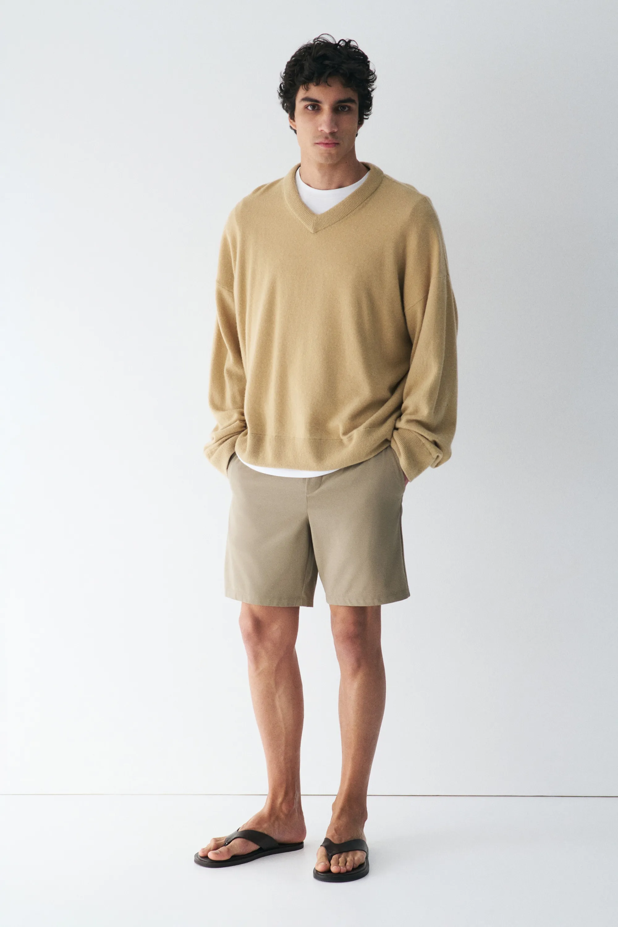 Short Four-way Stretch Regular Fit - Vert kaki