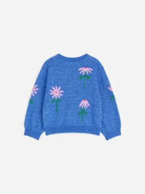 Cardigan en laine et alpaga - Bleu — photo 1