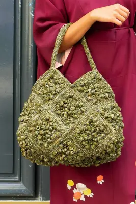 Grand Sac Fleurs de Raphia — photo 1