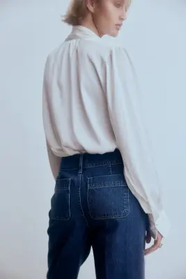 Wide High Jeans - Bleu denim — photo 3
