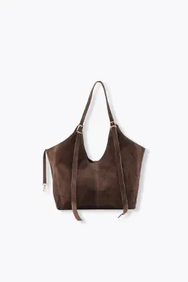 Grand sac en cuir suédé Femme — photo 3