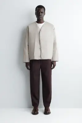 VESTE MATELASSÉE RÉVERSIBLE - GRIS CLAIR — photo 3