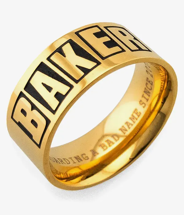 Bague baker brand logo – gold