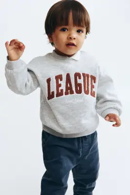 Sweat avec motifs - Gris clair/League — photo 2