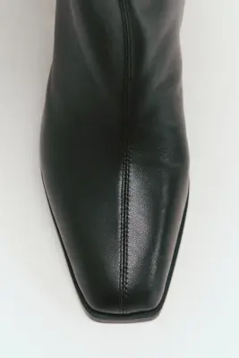 Bottines en cuir - Noir — photo 1