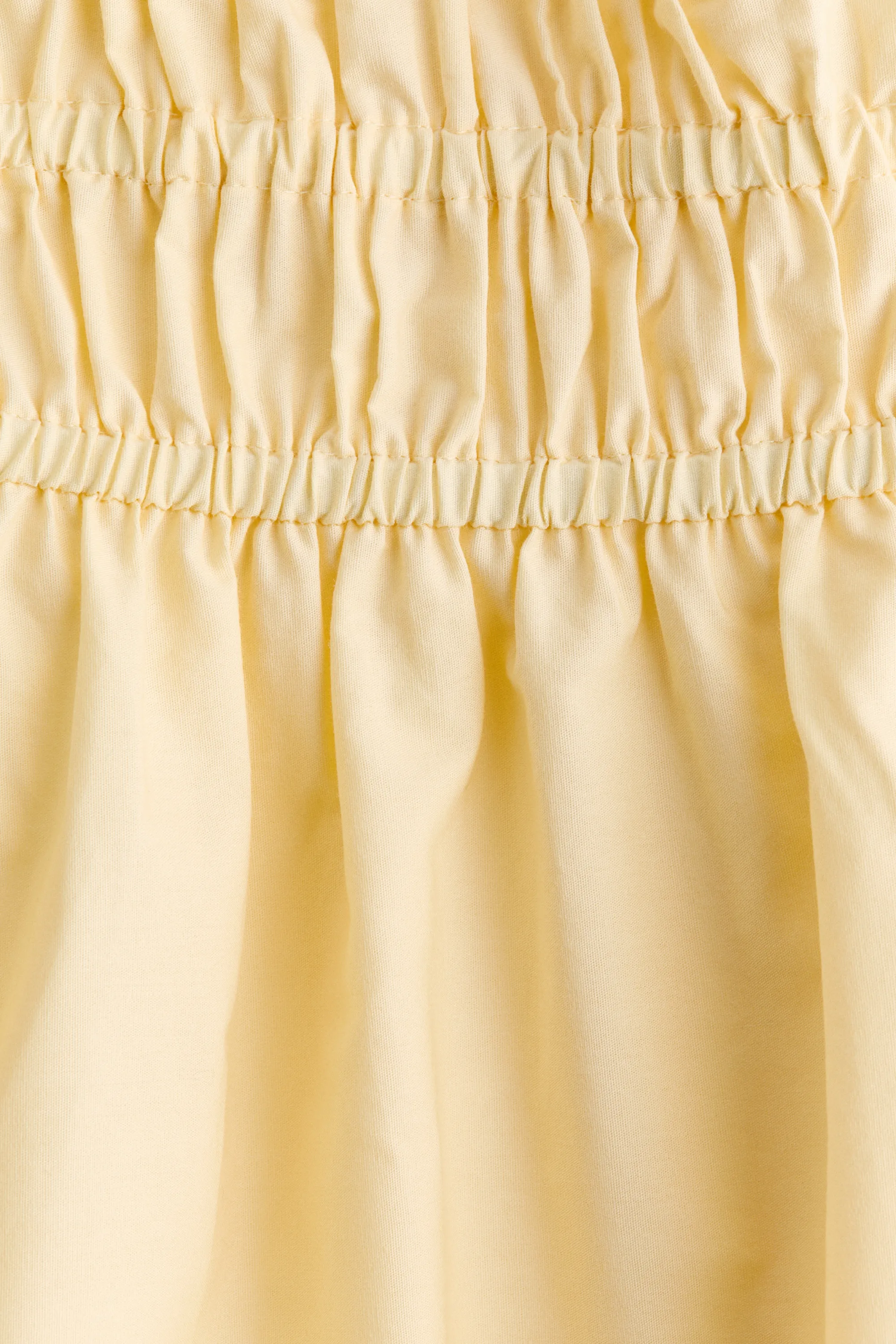 Robe en coton avec bretelles à nouer - Jaune clair