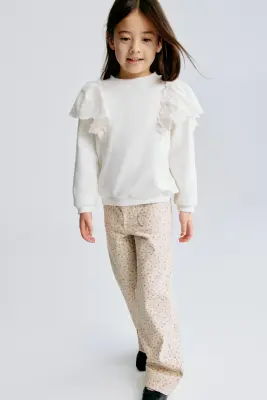 Sweat volanté - Blanc — photo 2