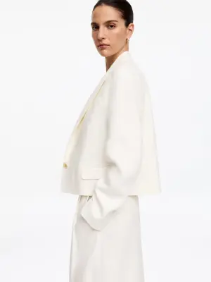 Blazer en lin - Blanc — photo 4