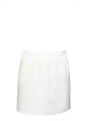 Jupe en lin blanc ivoire brodée de cristaux Swarovski Prix boutique 900€ Taille 40 — photo 1