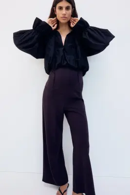 MAMA Pantalon large - Violet foncé — photo 2
