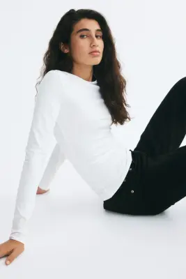 Top en coton Supima® - Blanc — photo 3