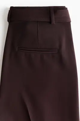 Pantalon chic avec ceinture - Marron foncé — photo 4