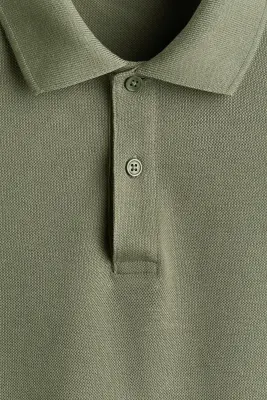 Polo Regular Fit - Vert kaki — photo 3