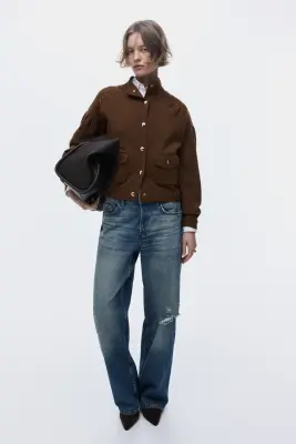 Gilet oversize - Marron — photo 2
