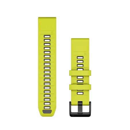 Bracelet Garmin Quickfit 22mm silicone jaune / graphite 010-13392-08