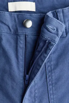 Pantalon en toile de coton - Bleu — photo 4