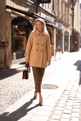 Francine Short Coat - Beige — photo 1