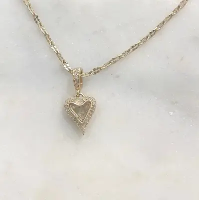 Nouveau ! ROOM SERVICE JEWELRY Charm Pendentif Coeur Passion Diamants — photo 3