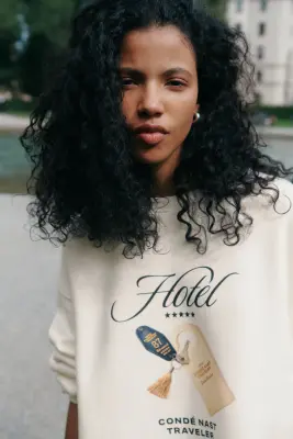 Sweat oversize imprimé - Crème/Condé Nast Traveller — photo 1