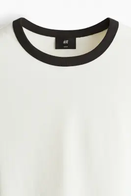 T-shirt boxy Loose Fit - Blanc — photo 4