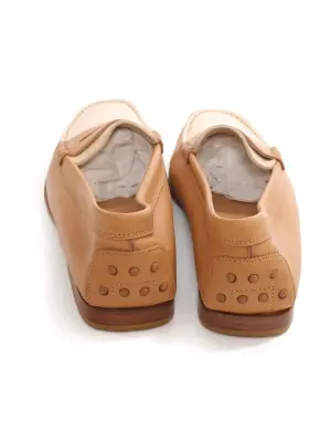 Mocassins GOMMINO en cuir grainé beige et marron camel Prix boutique 550€ Taille 38,5 — photo 5