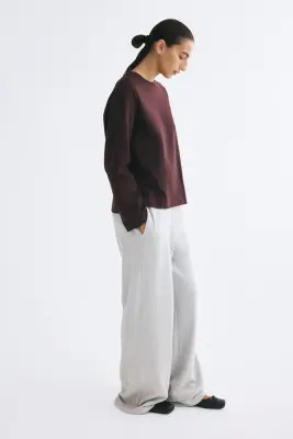 Top en coton interlock - Bordeaux — photo 2