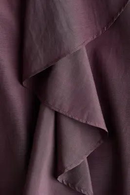 Jupe midi asymétrique - Rouge prune — photo 3