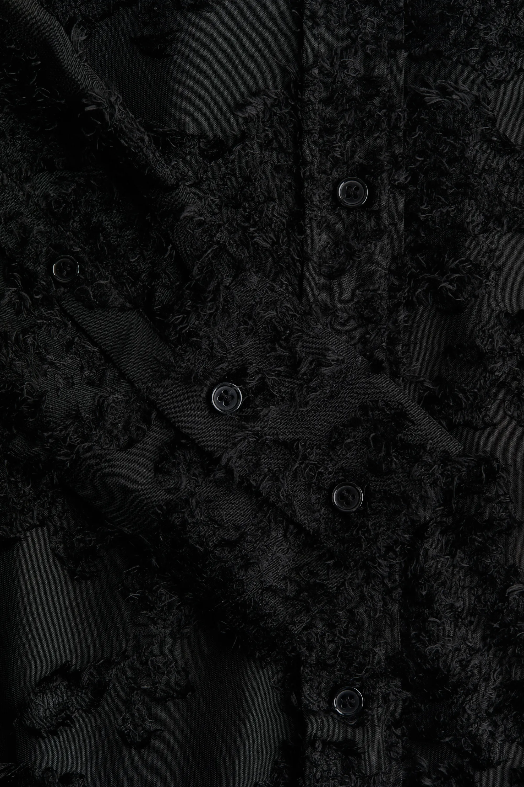 Chemise en tissu texturé - Noir