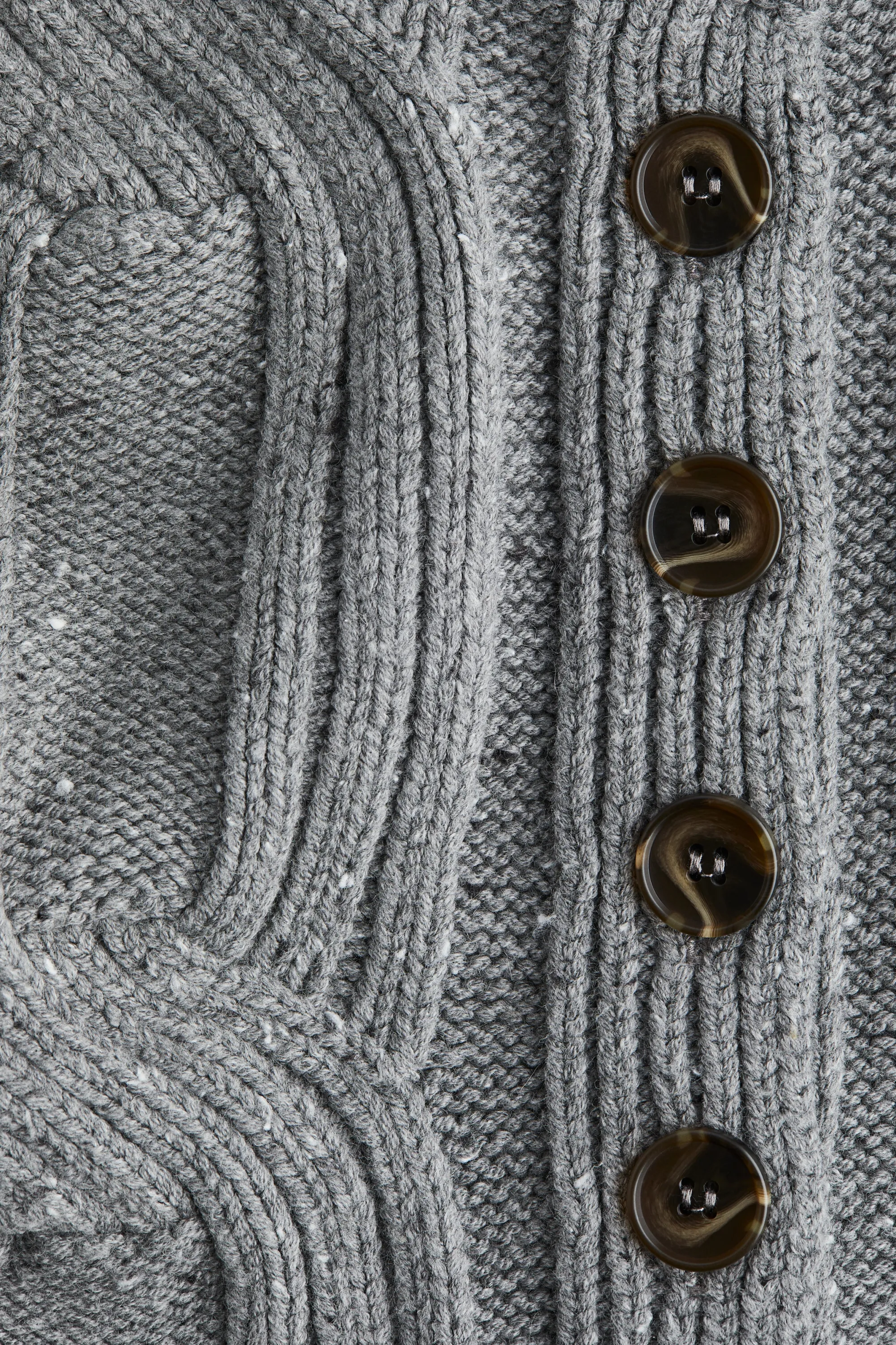 Gilet sans manches en maille torsadée - Gris