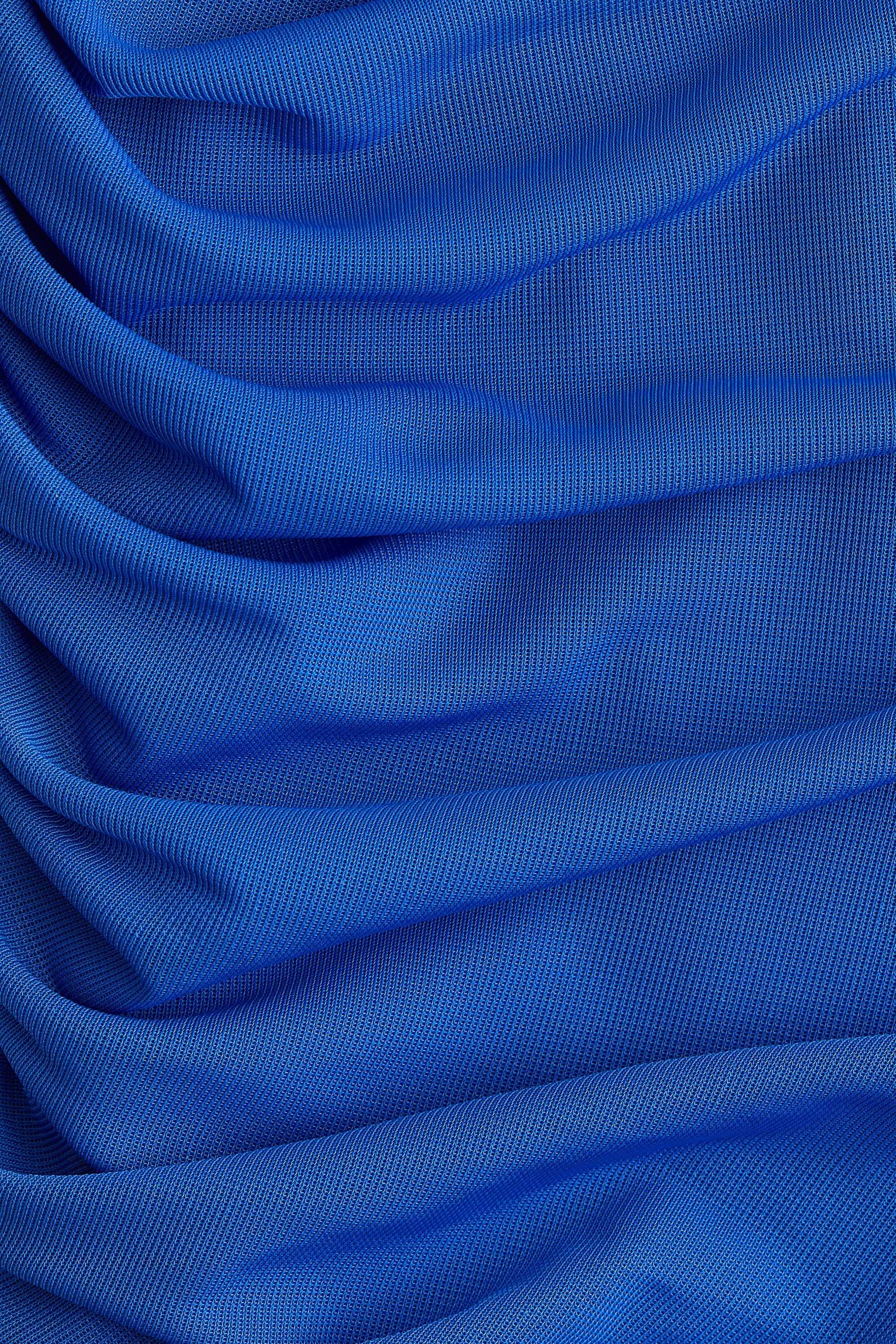 Robe asymétrique à effet drapé - Bleu