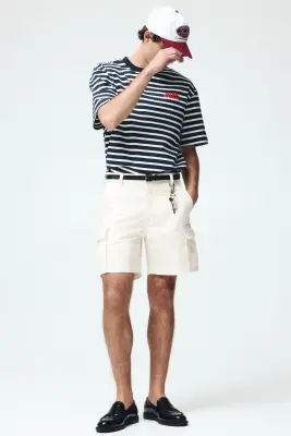 Short cargo Relaxed Fit - Blanc — photo 1