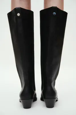 Bottes de hauteur genou - Noir — photo 1