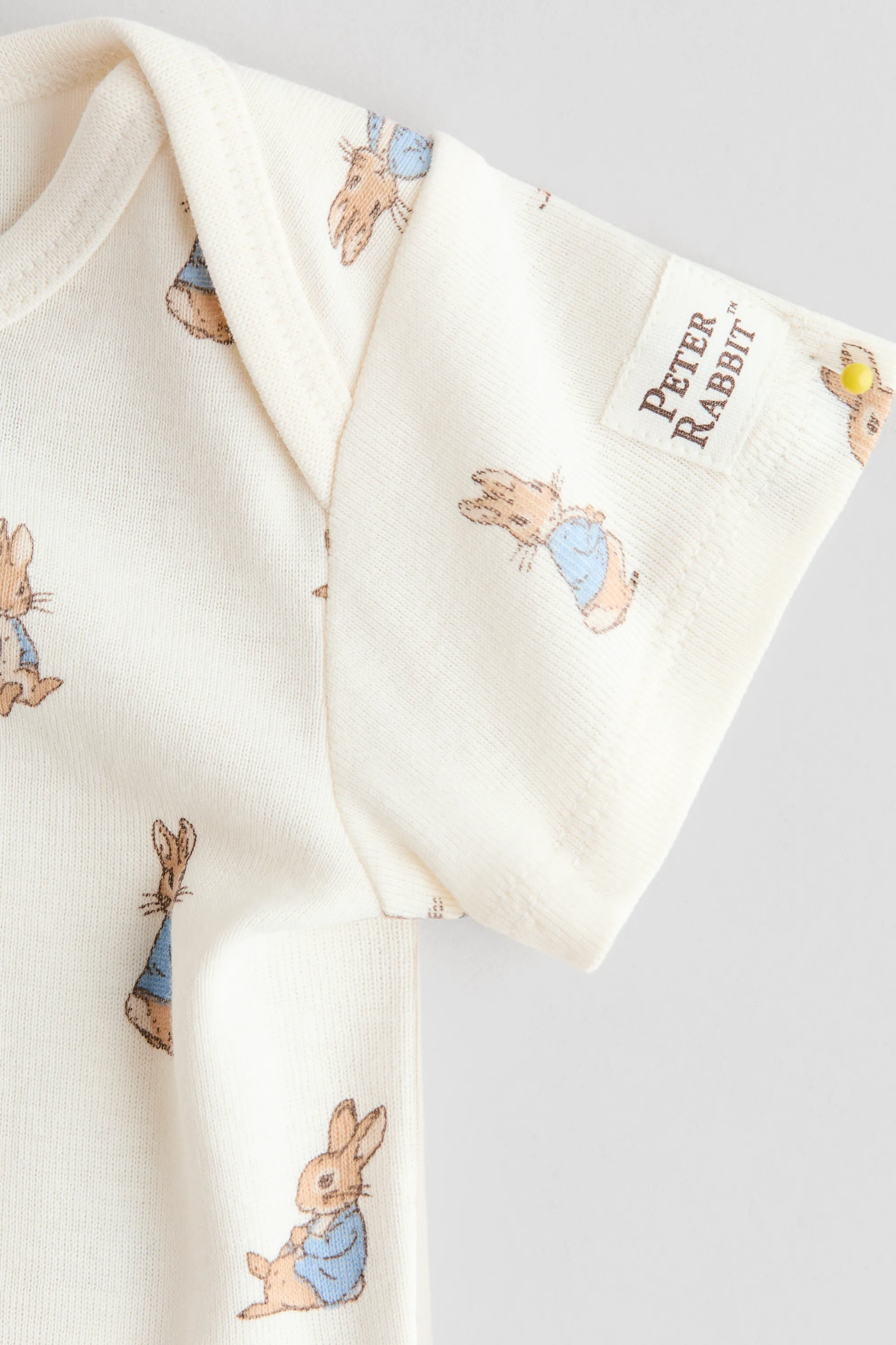 Ensemble imprimé 2 pièces en coton - Crème/Pierre Lapin