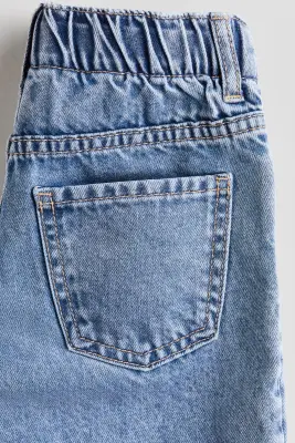 Jean à jambes larges avec motifs - Bleu denim/cerises — photo 2