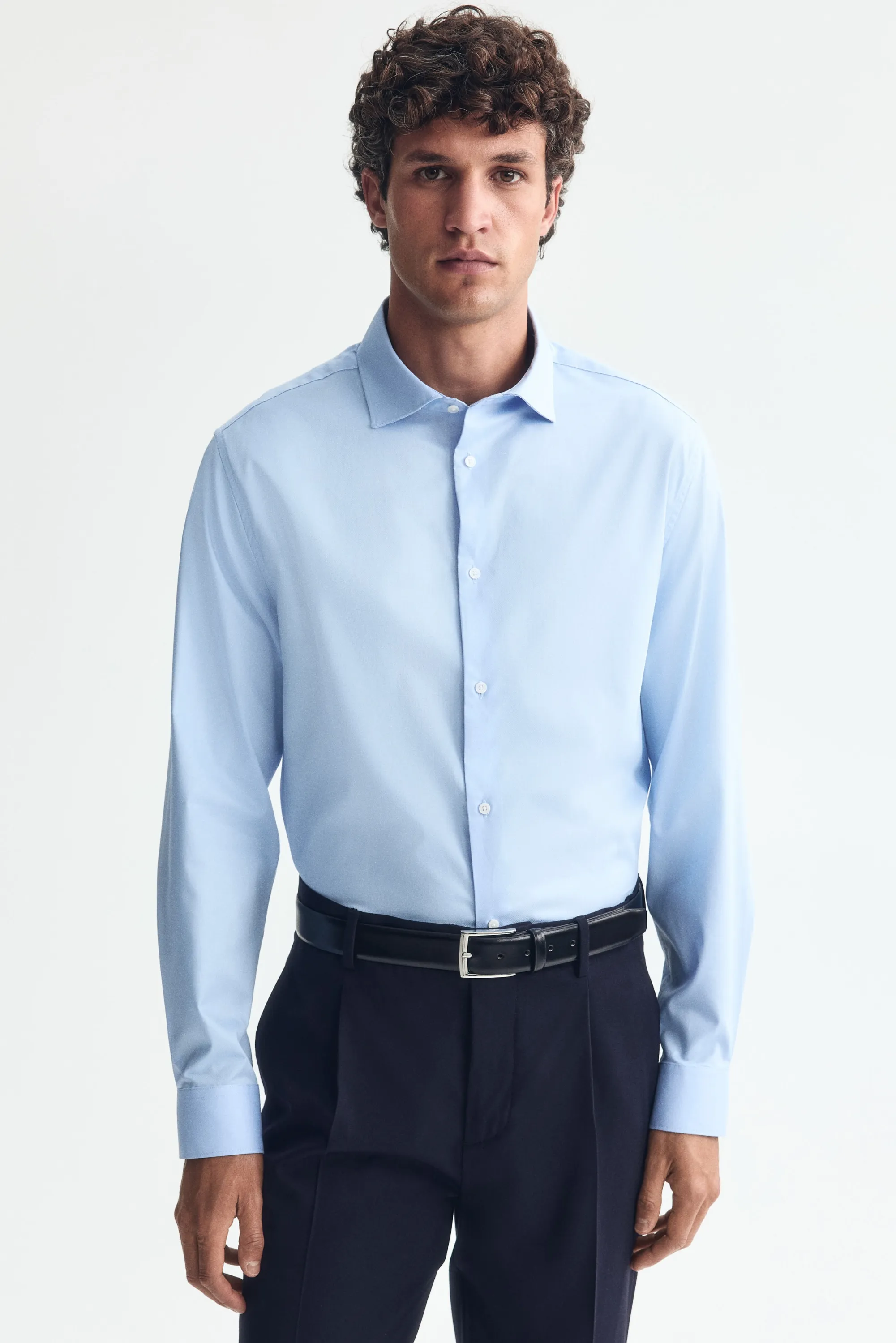 Chemise Slim Fit en coton - Bleu