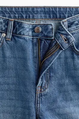 Jean Wide Regular avec bandes latérales - Bleu denim/bleu foncé — photo 4
