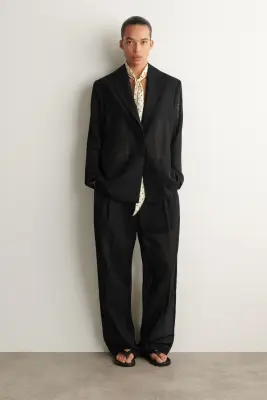 FOULARD FIN EN SOIE À POIS - JAUNE / MARRON / À POIS — photo 1