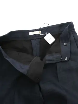 Pantalon large fluide en chanvre bleu nuit Prix boutique 1090€ Taille 42 — photo 4