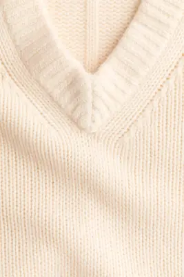 Pull oversize en laine - Crème — photo 5