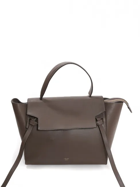 Sac Belt large en cuir lisse gris foncé Prix boutique 2600€