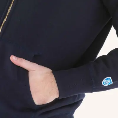 Sweat à capuche Navy 100% coton, mixte — photo 4
