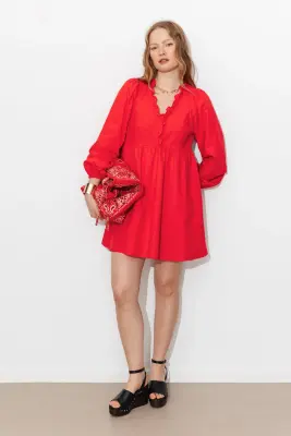 Robe unie plumetis Femme — photo 2