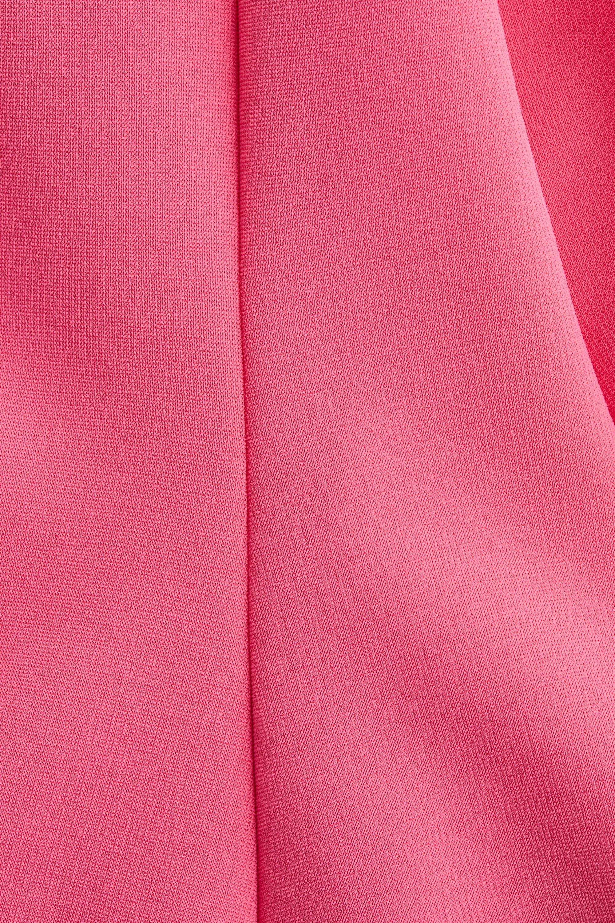 Top péplum en interlock - Rose vif