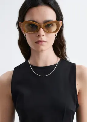 Robe midi ajustée en jersey de coton - Noir — photo 3