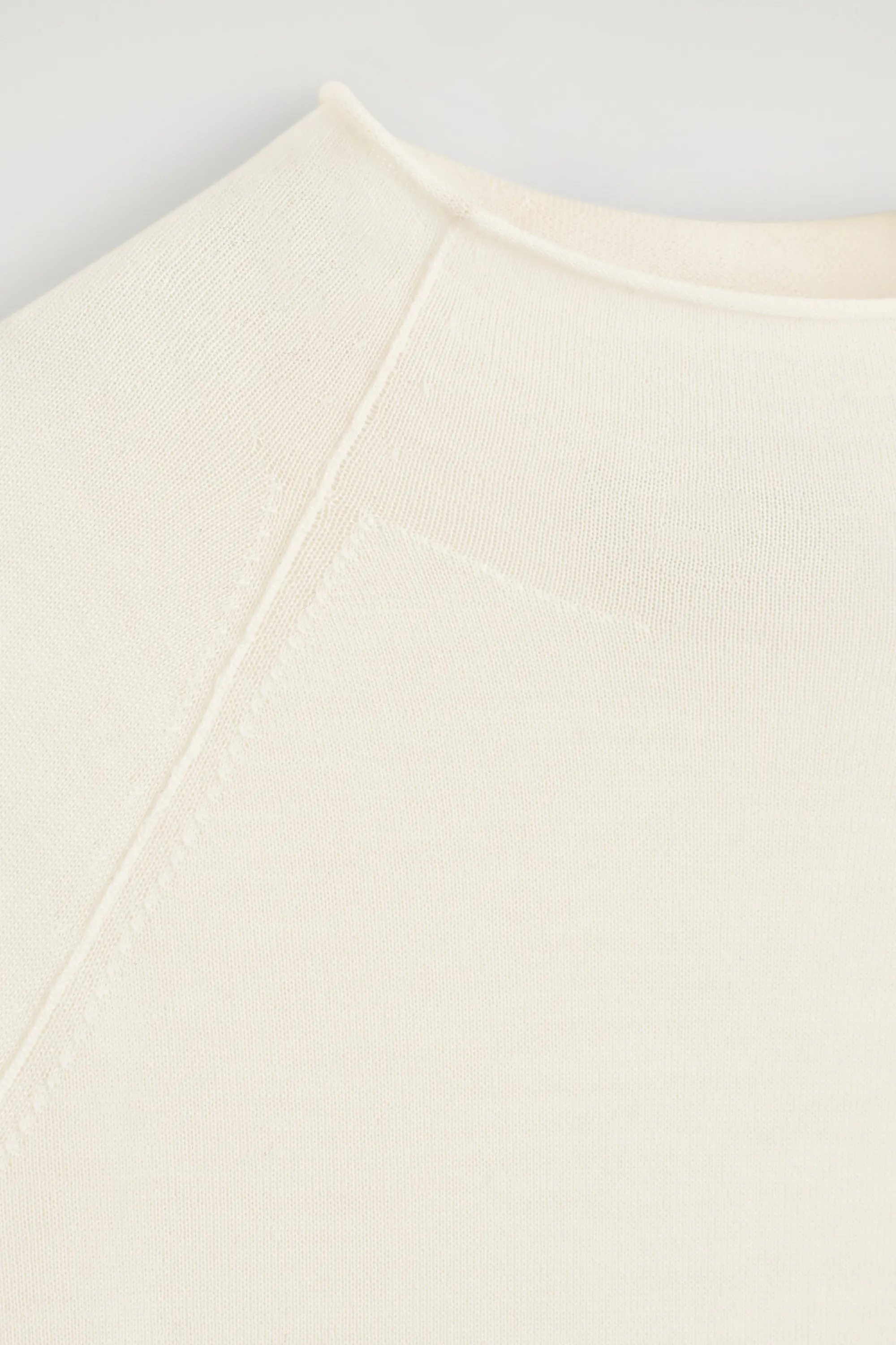 PULL COL CHEMINÉE LAINE MÉRINOS - IVOIRE