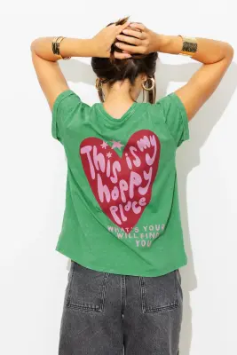 T-shirt à message coeur Femme — photo 2