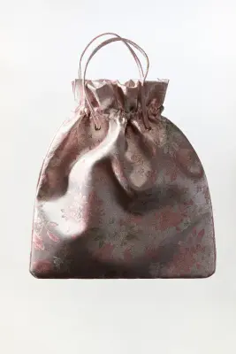Petit sac seau - Gris clair/fleuri — photo 1