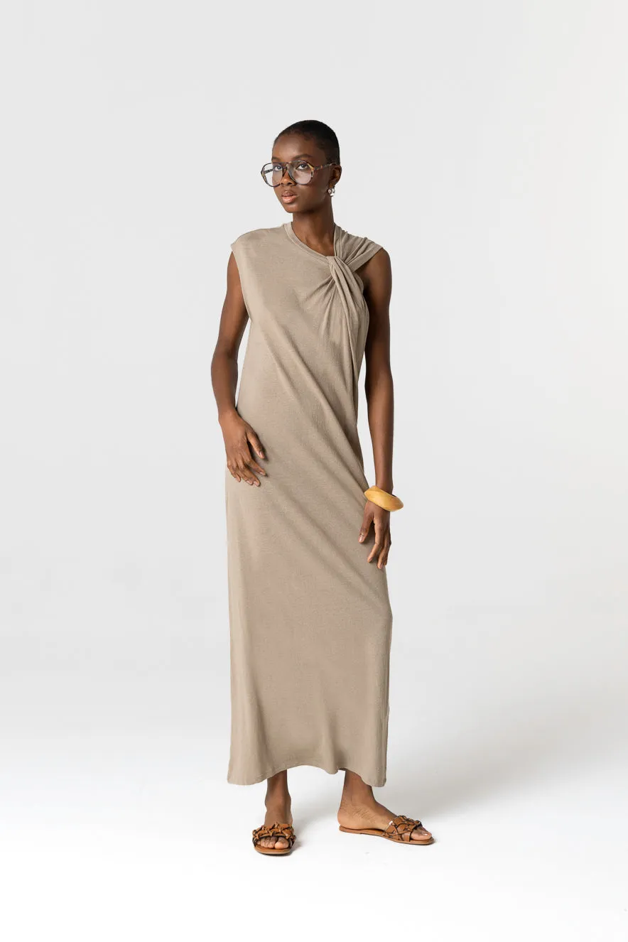 Robe en coton et lin
